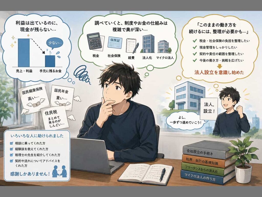 個人事業主から法人化を考え始めたきっかけ